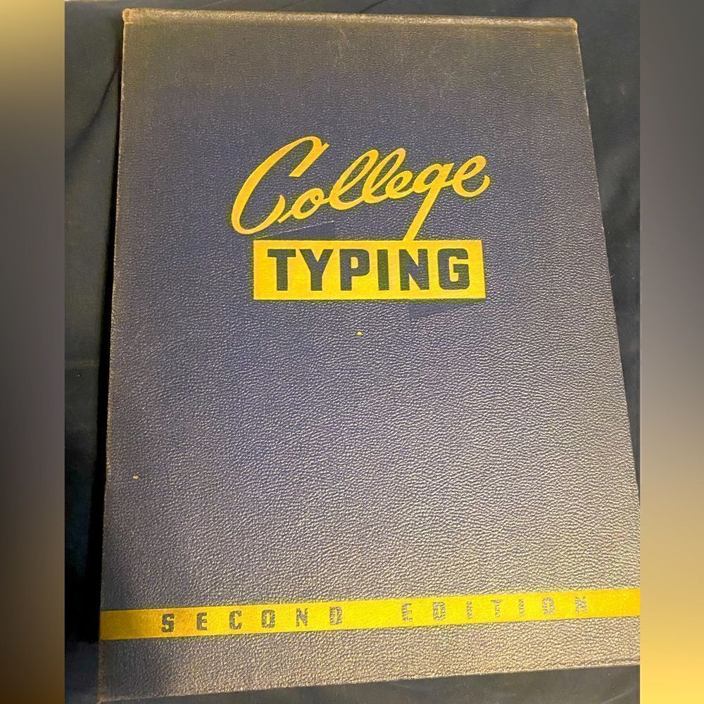 Vintage 1940’s college typing hardback book